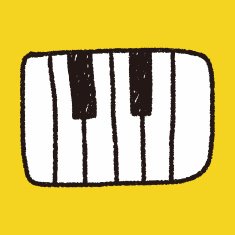 piano doodle drawing N4