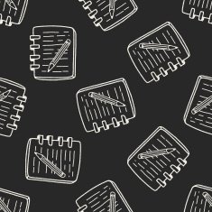 doodle notebook seamless pattern background N7