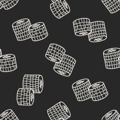 doodle money coin seamless pattern background N6