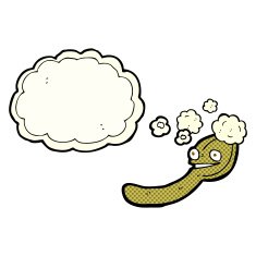 cartoon spoon with thought bubble N6