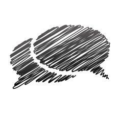 handwriting communication bubbles