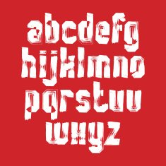 Vector white calligraphic font handwritten watercolor letters