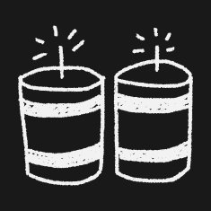 Firecrackers doodle drawing N11