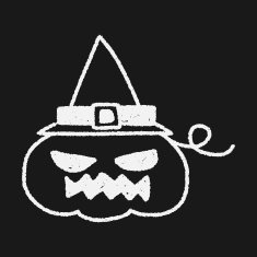 halloween pumpkin doodle drawing N12