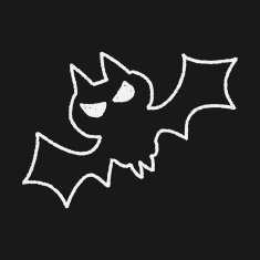 bat doodle drawing N6