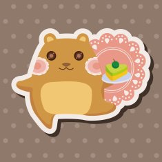 animal squirrel having afternoon tea theme elements N5