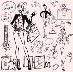 Fashion and Beauty hand drawn collection N5