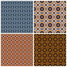 Set of colorful seamless pattern