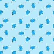 Vector hand drawn doodle balloons seamless pattern N2