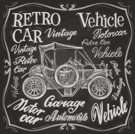 retro car vector logo design template vehicle automobile or motorcar