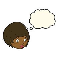 cartoon girl with concerned expression thought bubble N6