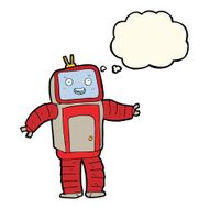 cartoon robot with thought bubble N101