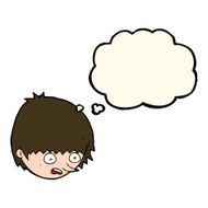 cartoon stressed face with thought bubble N6