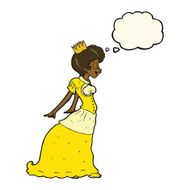 cartoon princess with thought bubble N24