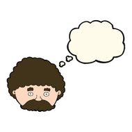 cartoon man with mustache thought bubble N57