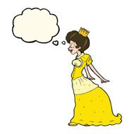 cartoon princess with thought bubble N27