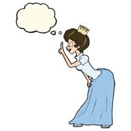 cartoon princess with thought bubble N28