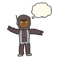 cartoon astronaut with thought bubble N72