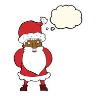 cartoon santa claus with thought bubble N117