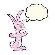 cartoon rabbit with thought bubble N55