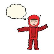 cartoon astronaut with thought bubble N73