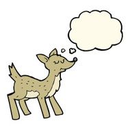 cute cartoon deer with thought bubble N7