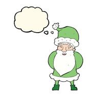 cartoon santa claus with thought bubble N120