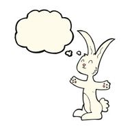 cartoon rabbit with thought bubble N56