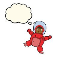 cartoon astronaut with thought bubble N74