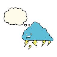 cartoon thundercloud with thought bubble N7