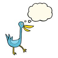 funny cartoon duck with thought bubble N7