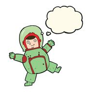 cartoon astronaut with thought bubble N75