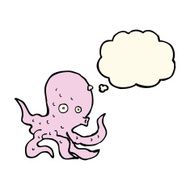 cartoon octopus with thought bubble N18