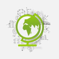 Drawing business formulas globe N11