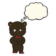 cartoon cute little bear with thought bubble N13
