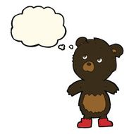cartoon cute little bear with thought bubble N14