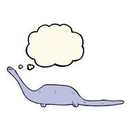 cartoon dinosaur with thought bubble N24