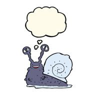 cartoon snail with thought bubble N19