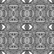 Black and white seamless pattern hand drawing background N4