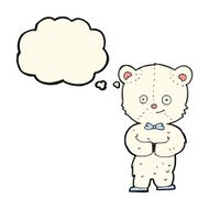 cartoon cute little bear with thought bubble N15