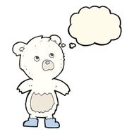 cartoon cute little bear with thought bubble N16