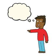 cartoon pointing man with thought bubble N52