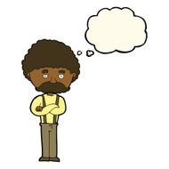 cartoon old man with thought bubble N12