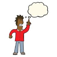 cartoon angry man making point with thought bubble N7