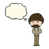 cartoon old man with thought bubble N14