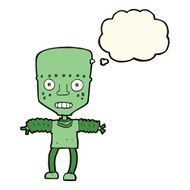 cartoon robot with thought bubble N107