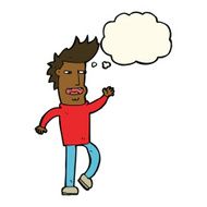 cartoon loudmouth man with thought bubble N7