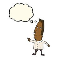 cartoon pointing man with thought bubble N54