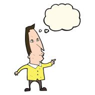 cartoon pointing man with thought bubble N55