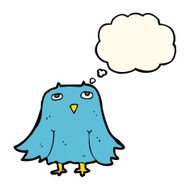 cartoon owl with thought bubble N38